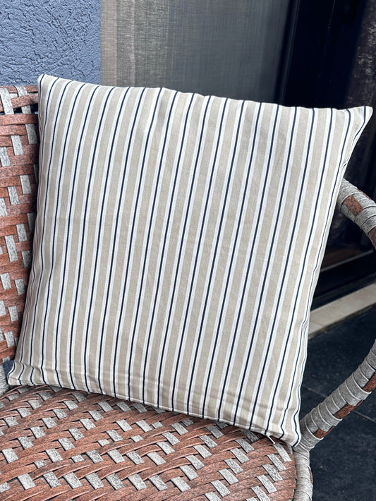 Blue Beige Stripe Cushion Cover