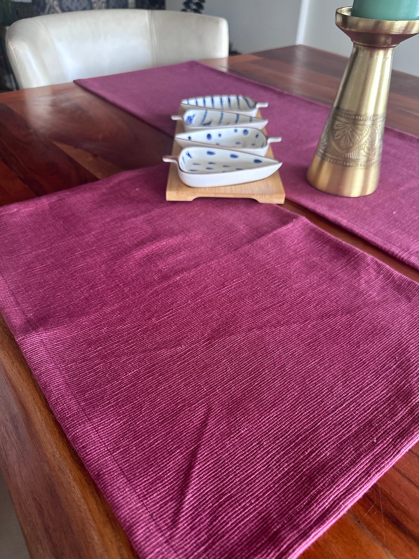 Maroon Tablemats Set of 6