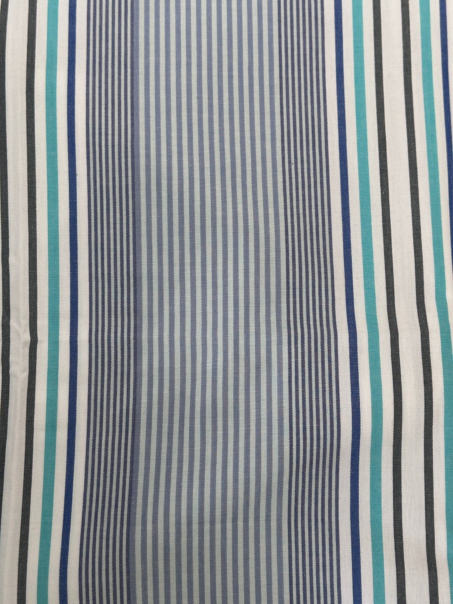 Blue Multistripe Bed Sheet with 2 Pillow Cover