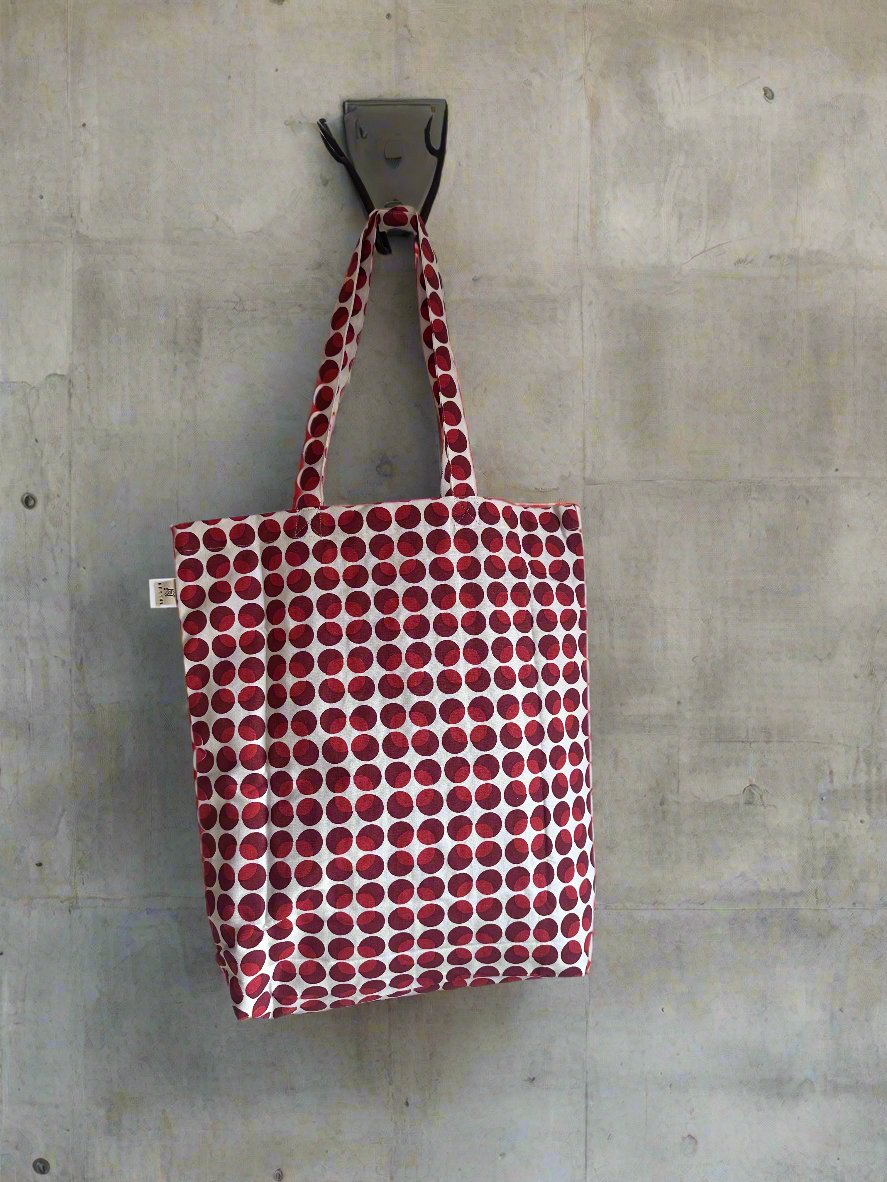 Red Printed Tote Bag