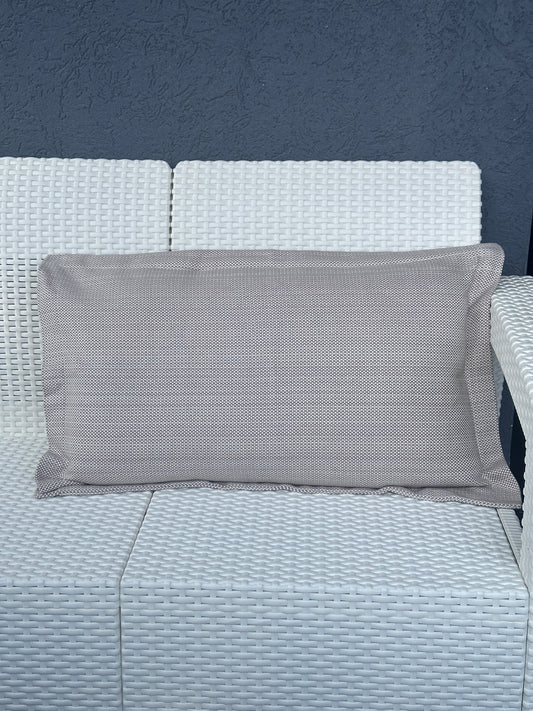 Grey Woven Pillow Cover