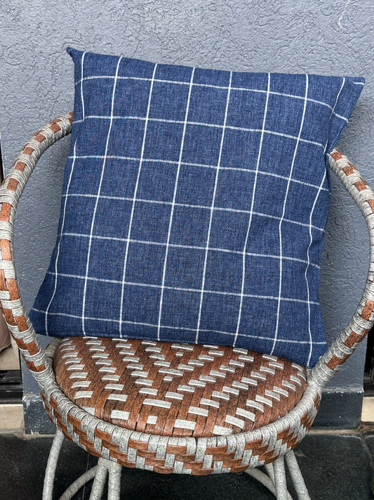 Blue Check Cushion Cover