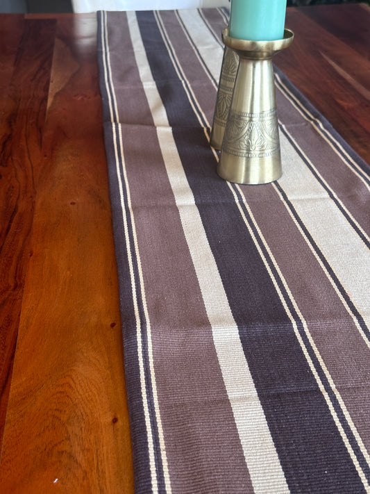 Brown Multi striped Runner