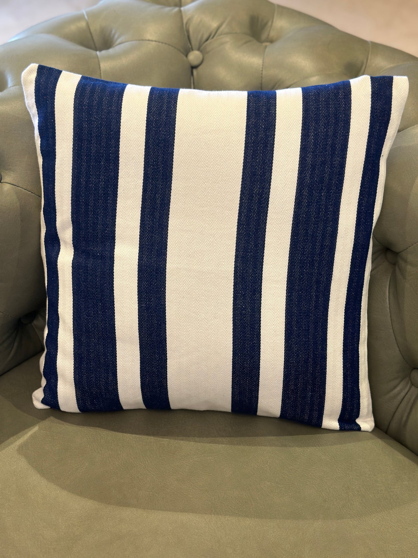 Blue Striped Cushion Cover